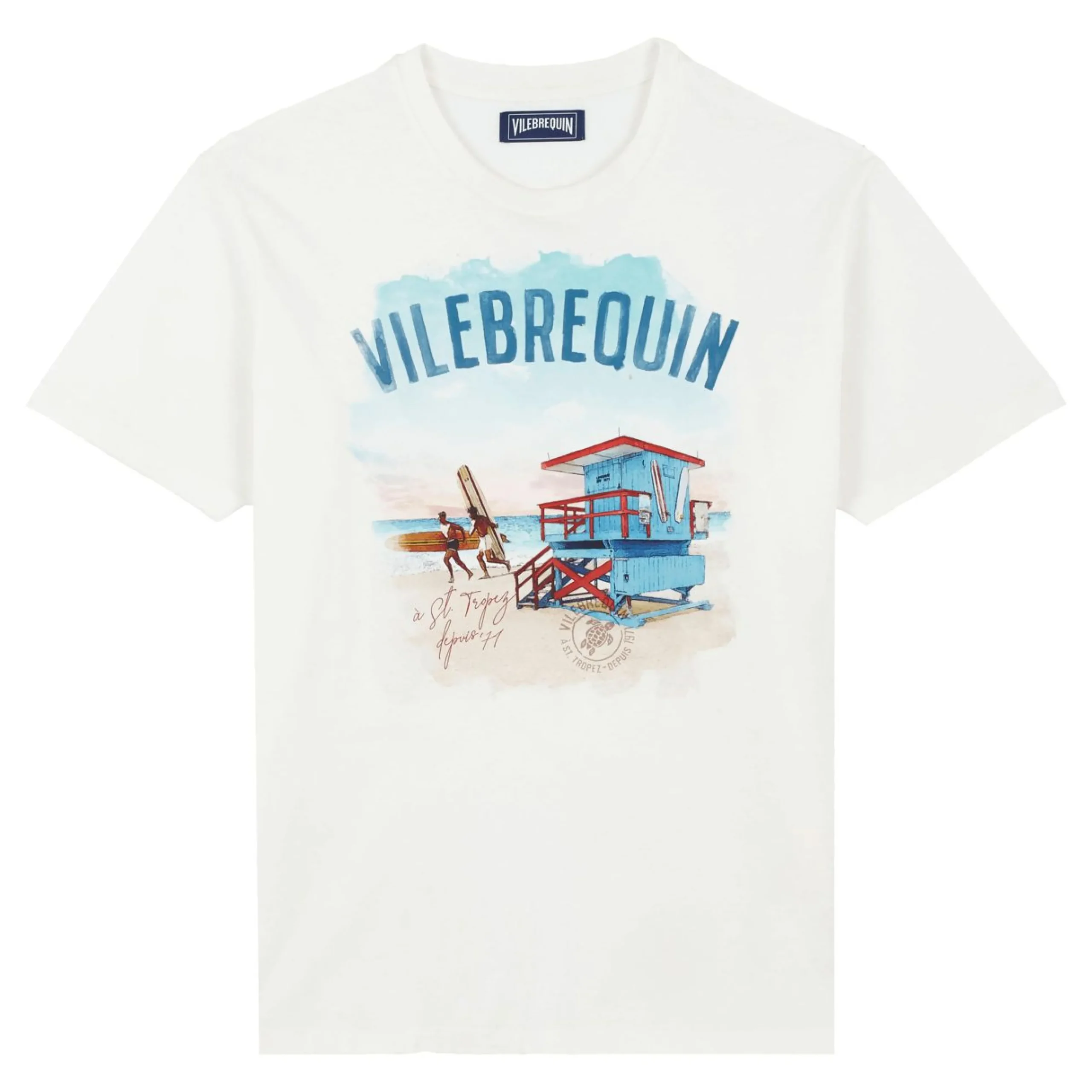 Homme Vilebrequin T-Shirts^T-Shirt En Coton Homme Malibu Lifeguard