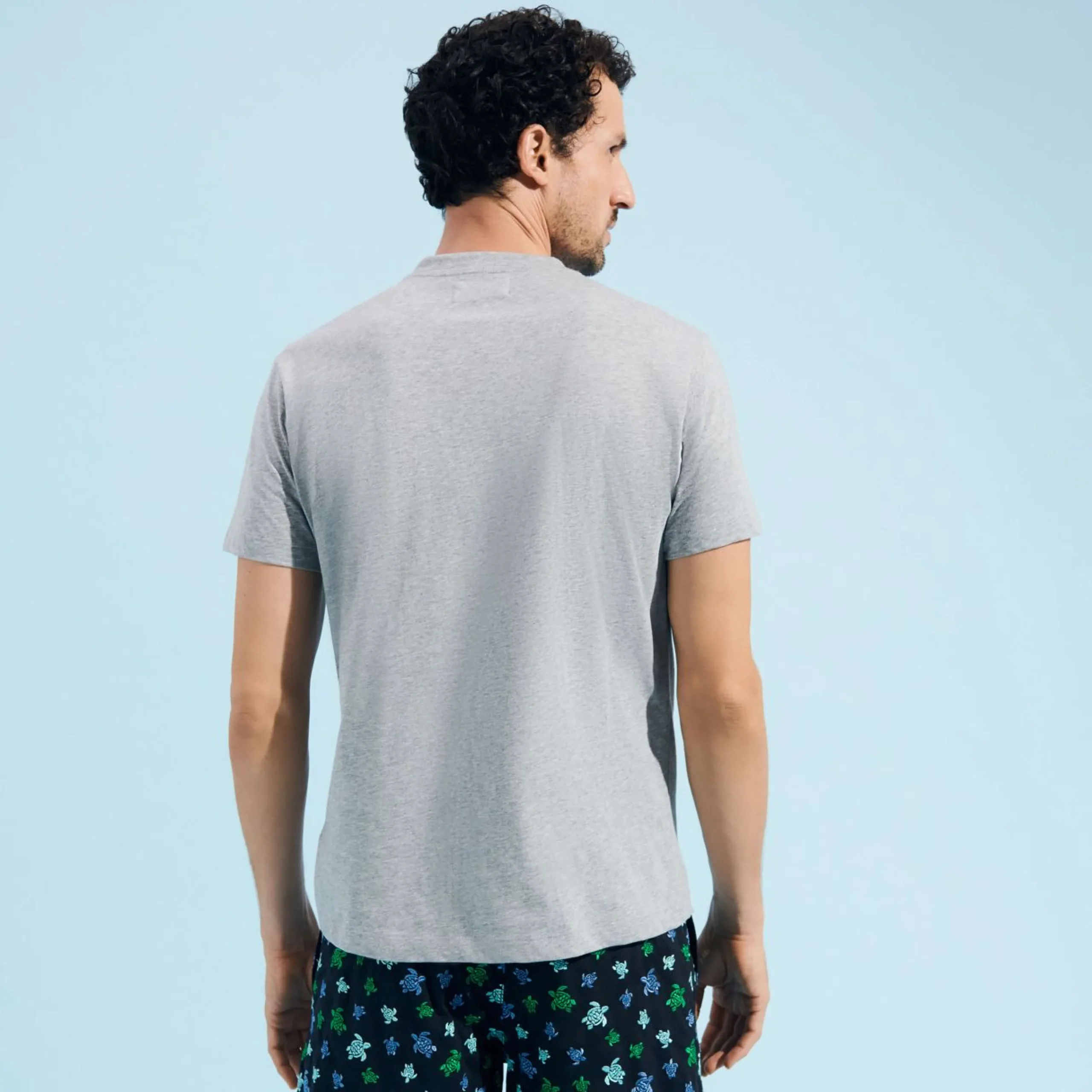 Homme Vilebrequin T-Shirts^T-Shirt En Coton Homme Tortue Flockee