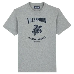 Homme Vilebrequin T-Shirts^T-Shirt En Coton Homme Tortue Flockee