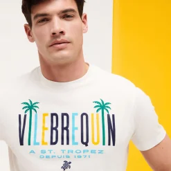 Homme Vilebrequin T-Shirts^T-Shirt En Coton Homme Palms
