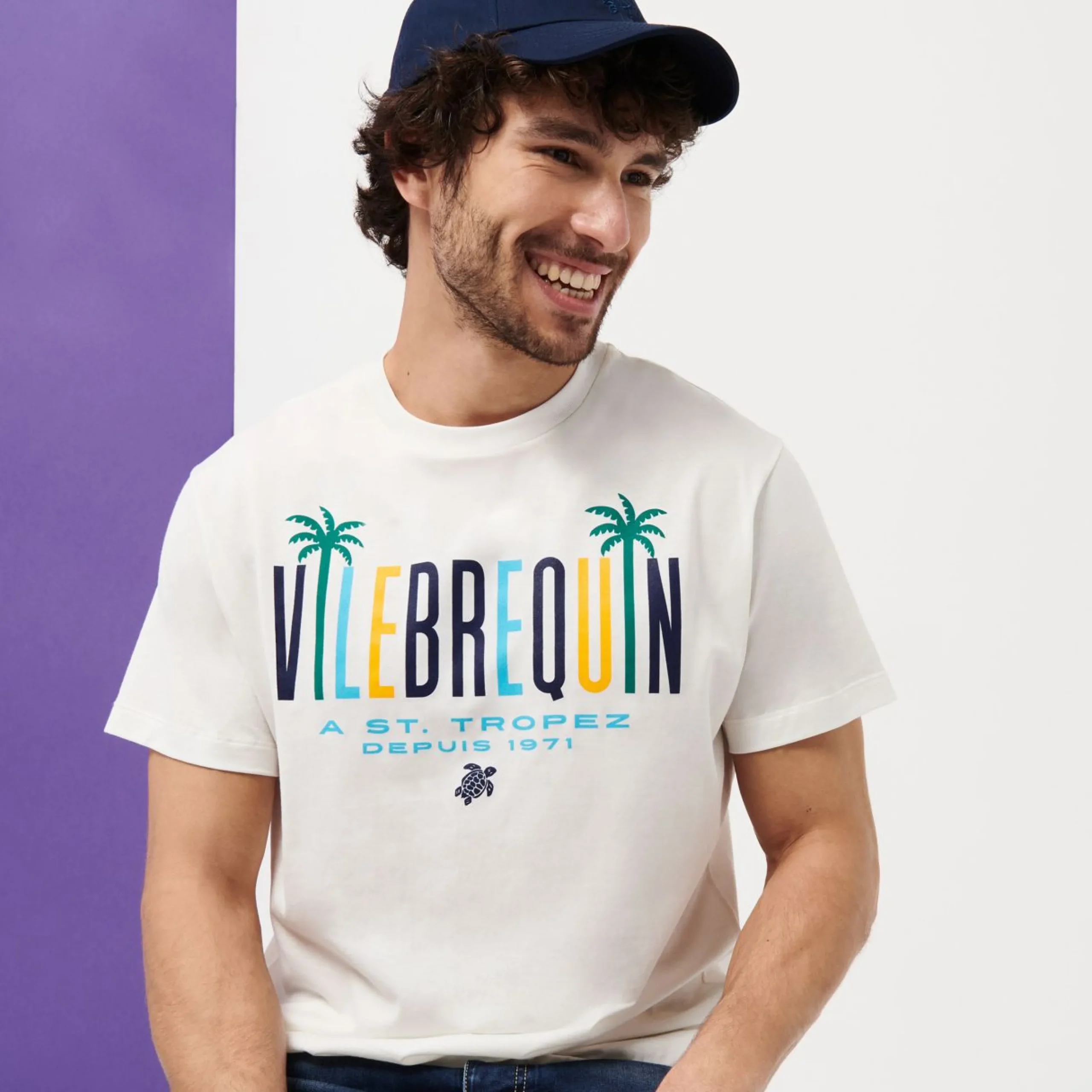 Homme Vilebrequin T-Shirts^T-Shirt En Coton Homme Palms