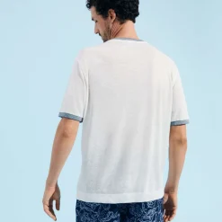 Homme Vilebrequin T-Shirts^T-Shirt En Lin Homme Poulpes Bicolores
