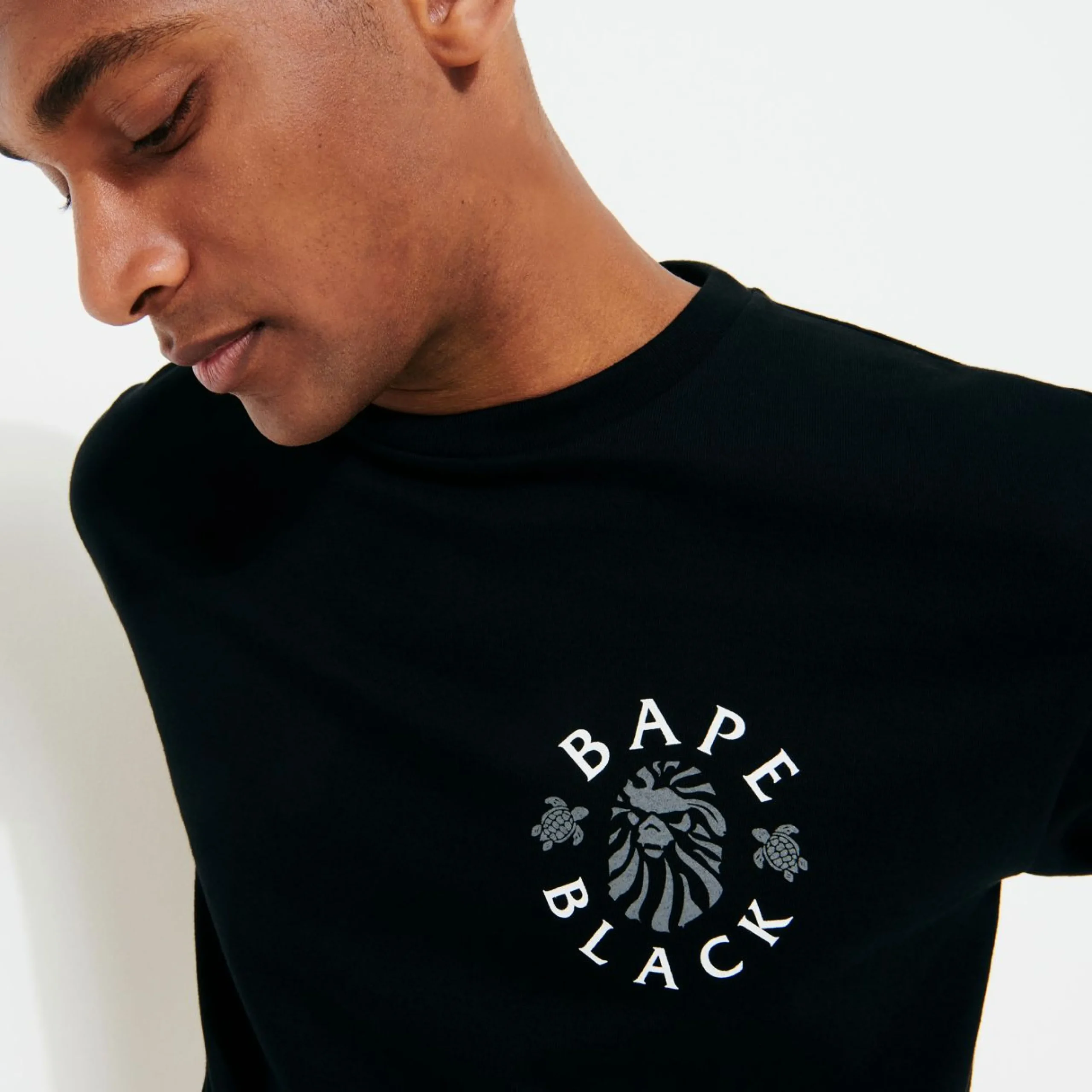 Homme Vilebrequin T-Shirts^T-Shirt Homme Logo Imprime - X Bape® Black