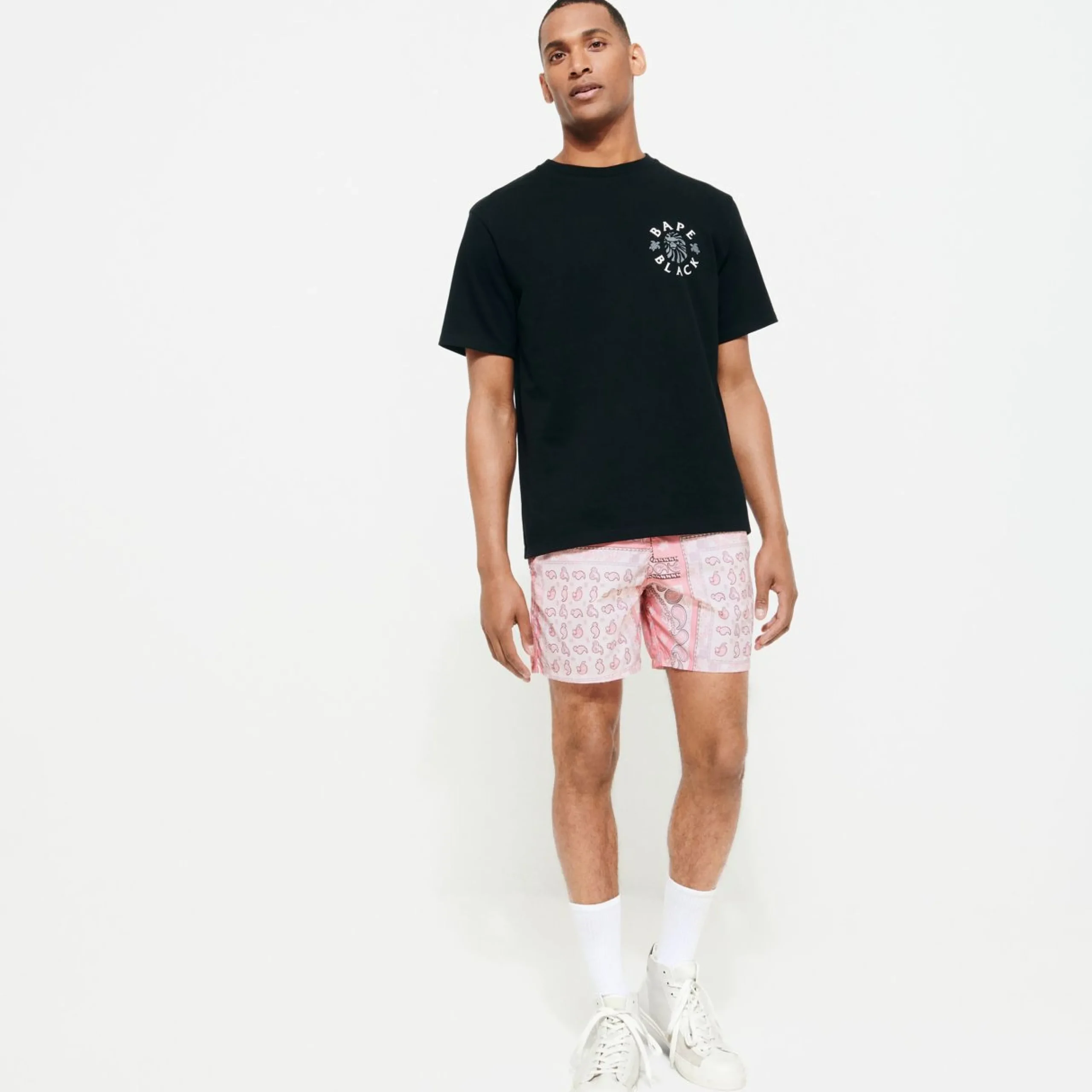 Homme Vilebrequin T-Shirts^T-Shirt Homme Logo Imprime - X Bape® Black