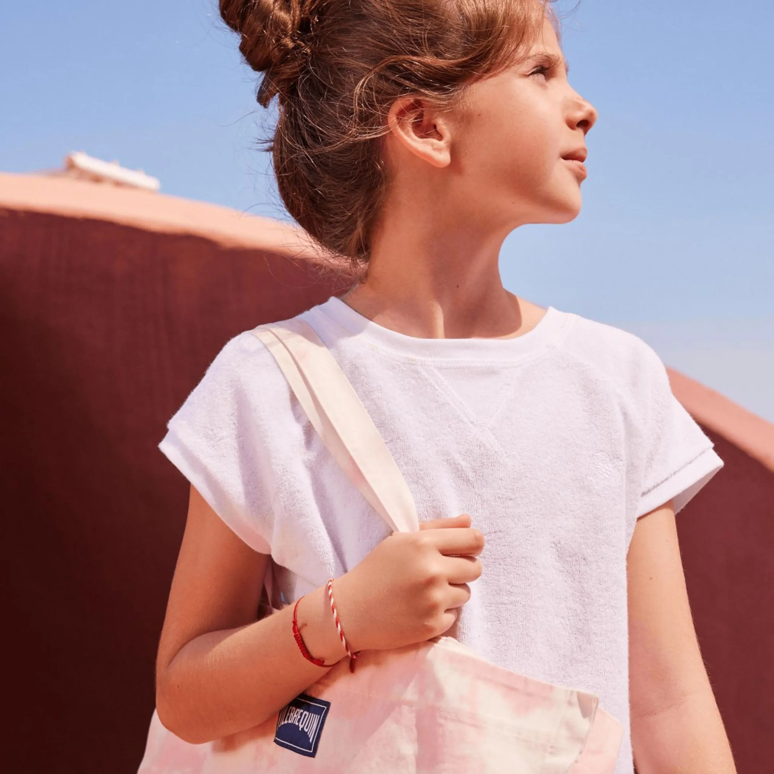 Fille Vilebrequin T-Shirts^T-Shirt Sans Manches En Eponge Fille Uni