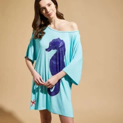 Femme Vilebrequin Tuniques^Tunique En Viscose Femme Seahorse - X Patrizia Gucci