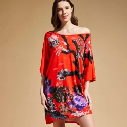 Femme Vilebrequin Tuniques^Tunique En Viscose Femme Spring Flower - X Patrizia Gucci